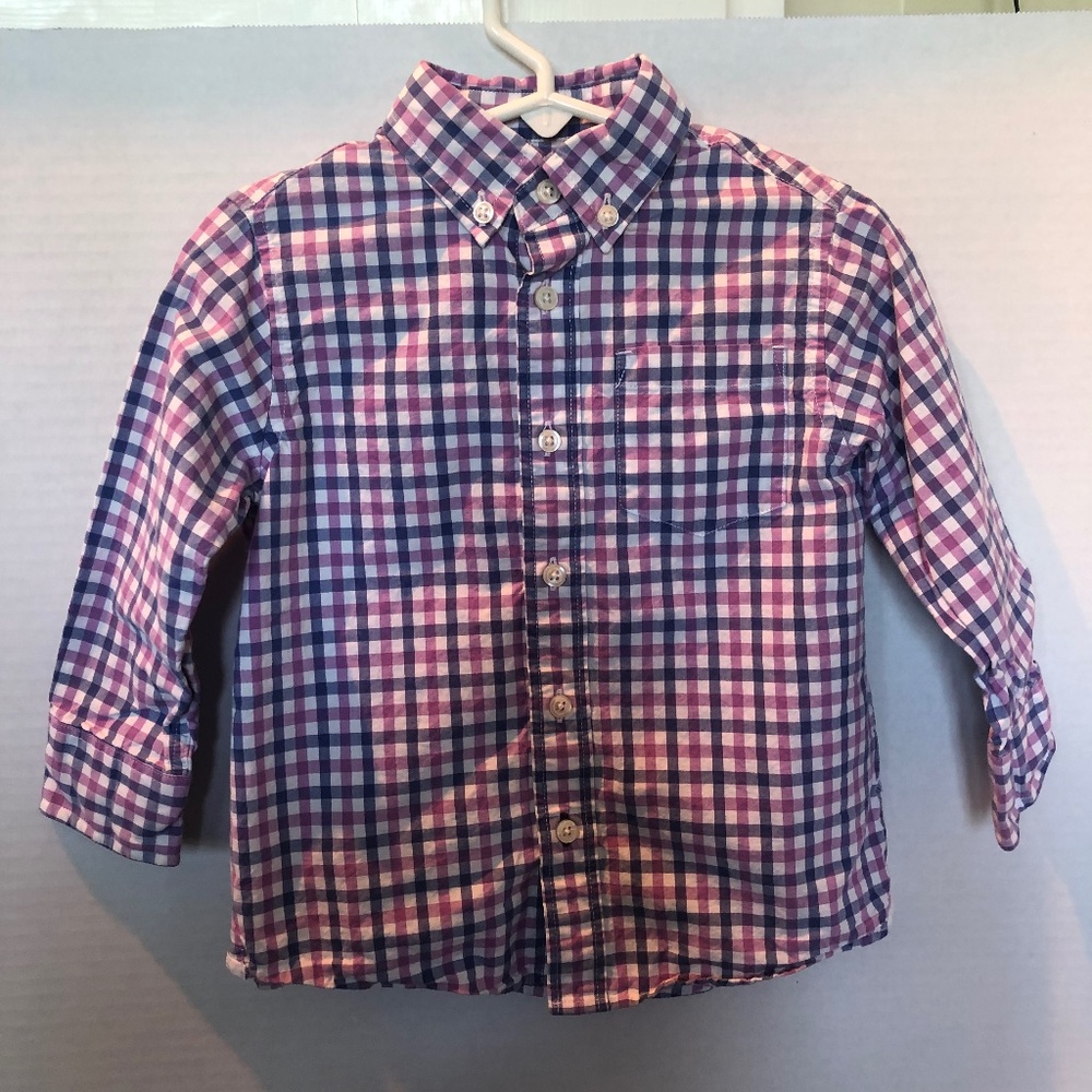 Crewcuts Boy's Purple/Blue/White Secretwash Shirt